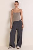 Scuba Mid-Rise Wide-Leg Pant